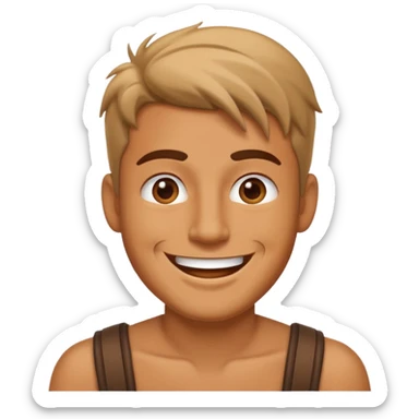 A dude saying wild sticker