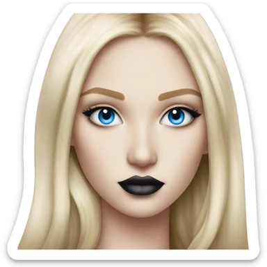 hyper realistic goth blonde blue eyes victoria secret model sticker