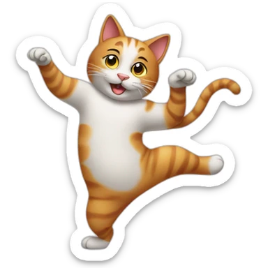 Dancing cat sticker