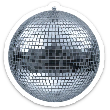 silver disco ball sticker