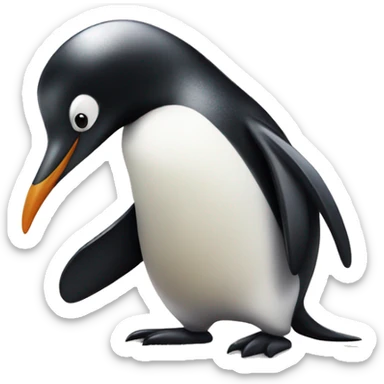 Pingüino mandando un besito  sticker