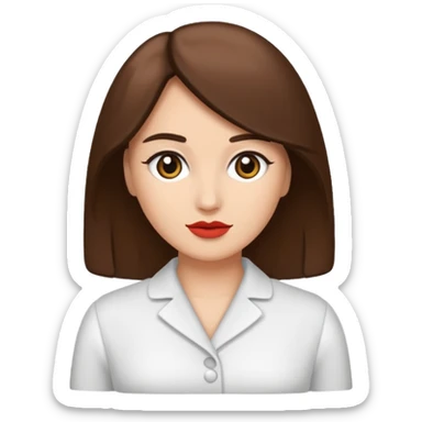 Zezette de femme blanche brune sticker