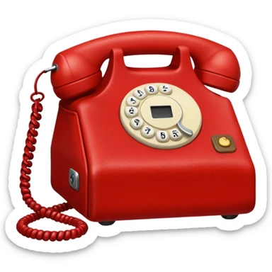 red phone calls bag sticker
