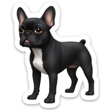 black french bulldog adult sticker