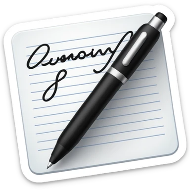 Signature at the bottom of the page sticker