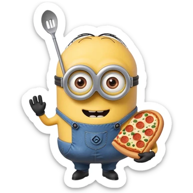 un minions  del cartone animato con la pelle di colore viola e che abbiamo il pizzetto come barba sticker