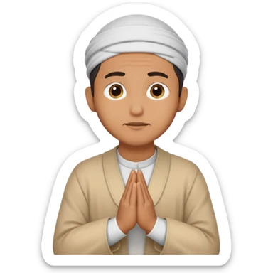 Muslim man prayer  sticker