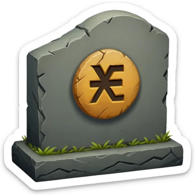 To symbolize team y being renamed, maybe a y on a grave? no background sticker