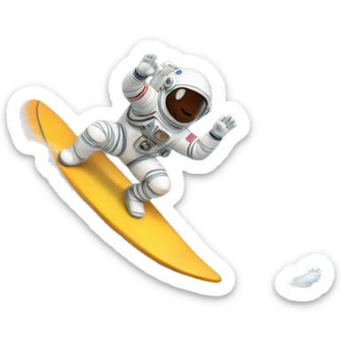 Astronaut surfing a wave  sticker