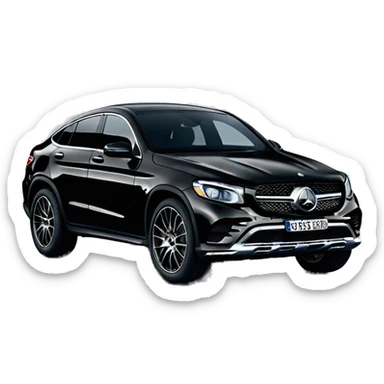 black Mercedes GLC coupe sticker