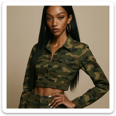 rebone baddie in camo sticker