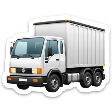 Camión volquete en 2d, en blanco y negro y descargando la carga sticker