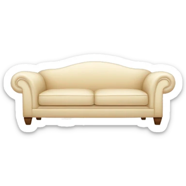 Cream colored couch  sticker