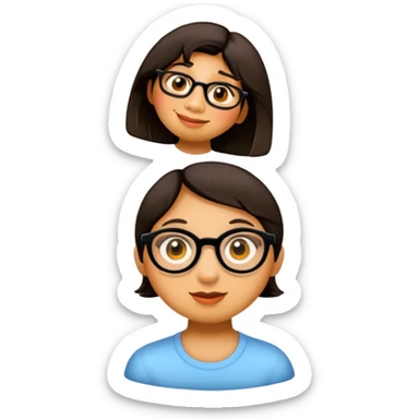 Transform Mirabel from Encanto into a simple and expressive Apple emoji style, capturing her key features in the iconic Apple emoji look. sticker