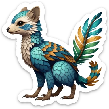 Modern Realistic Rare Fantasy Vernid-Trico-species by LiLaiRa full body sticker