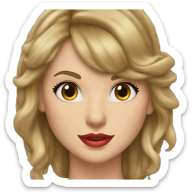 Taylor swift with heart eyes sticker