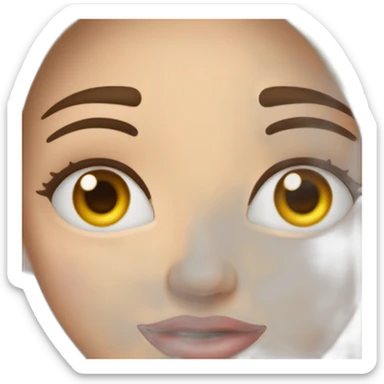 Expression faciale qui roule des yeux avec des lèvres pulpeuse montrant ses ongles  sticker