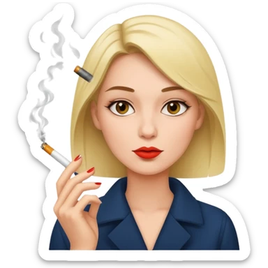 femme qui fume sticker