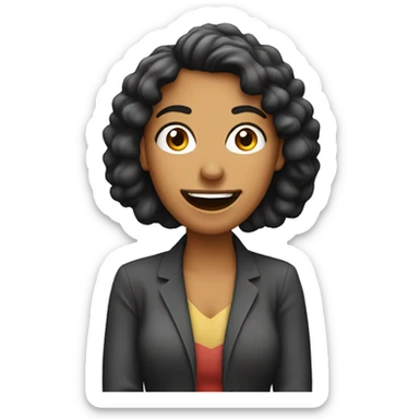 Italian millennial woman doing stand up comedy and being funny sticker