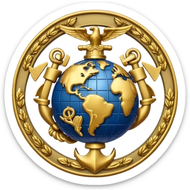 us marine eagle globe anchor sticker