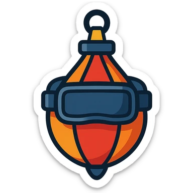 speed bag with VR headbands and headrests sticker