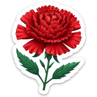 Red carnation sticker