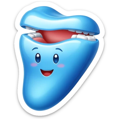 Diente azul sticker