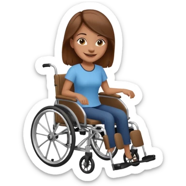 woman in manual wheelchair sticker
