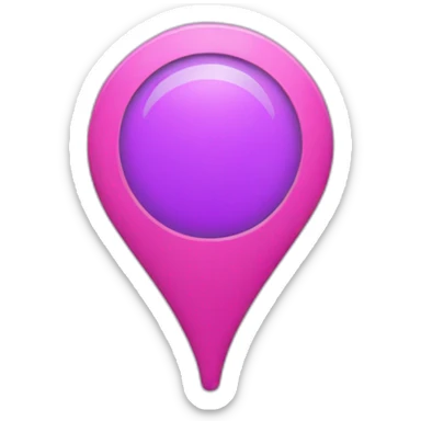 location pin  is pink and purple sticker