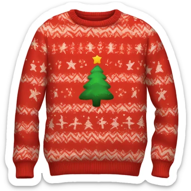 Christmas sweater red  sticker