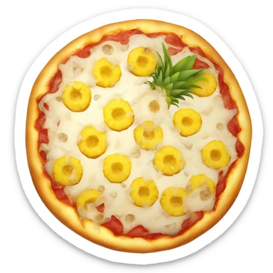pineapple pizza no leaves sticker
