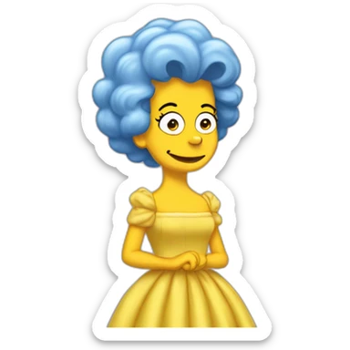 Marge simson with a gala dress for  sticker