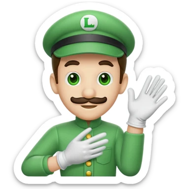 Luigi white gloves sticker