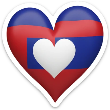 Heart on Armenian flag isolated  sticker