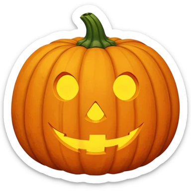 orange regular big autumn pumpkin sticker