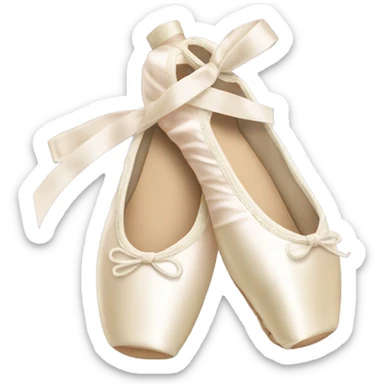 Ballet ivory pointe shoes  sticker