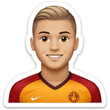 Mauro icardi Galatasaray formasıyla gol sevinci yapıyor sticker
