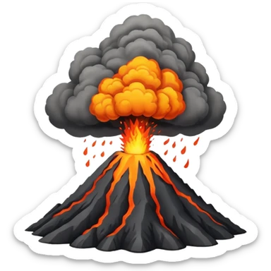 volcano sticker