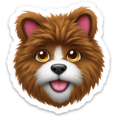 Heart with furr texture sticker