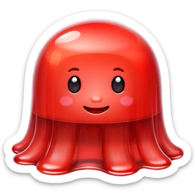 One red jelly  sticker