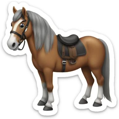 Horse on a pony  sticker