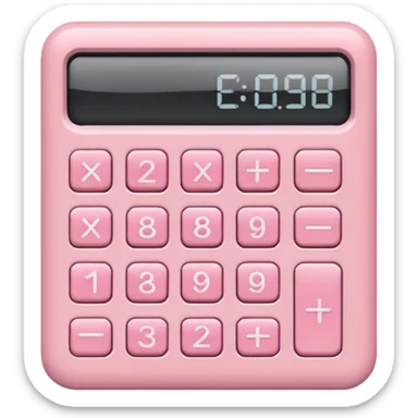 Pale Pink Calculator sticker
