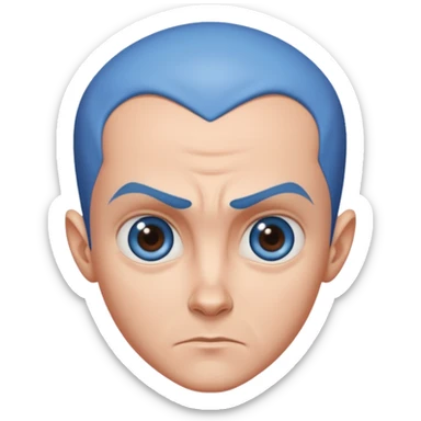 give me megamind character his forhead make it bigger sticker