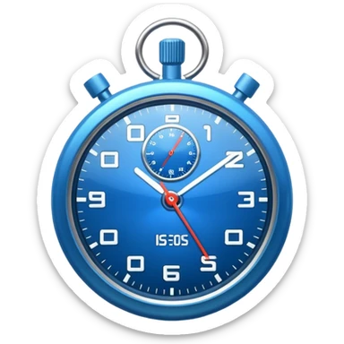 blue stopwatch  sticker