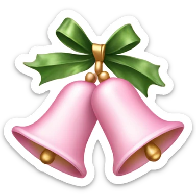 Light pink Christmas bells sticker