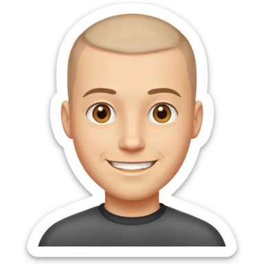 make a emoji about buzz cut man sticker