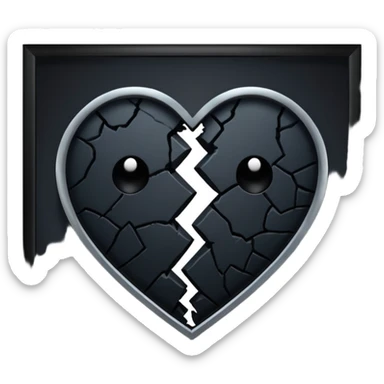 Black heartbreak from the middle sticker