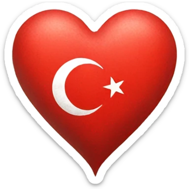 heart but there is a Turkish flag inside sticker
