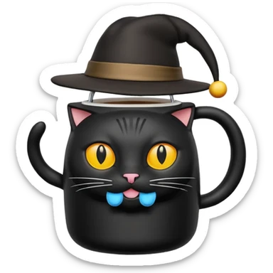 cat drink holders with hat sticker