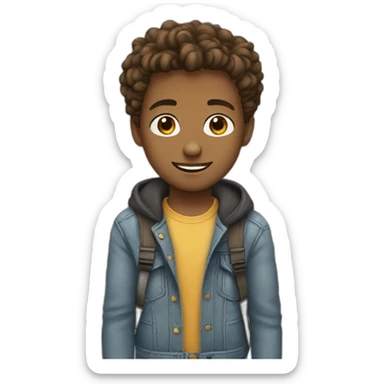 young guy dating with girl sticker